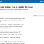 2013.07.10.El Tiempo - Percusión en tiempo real